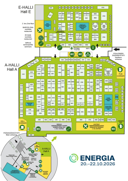 The map of the event area Energia 2026